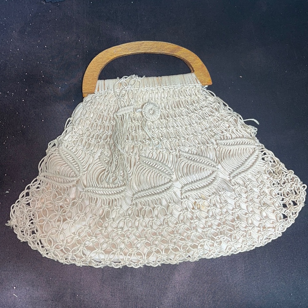 Hecho en Ecuador vintage Bag color cream